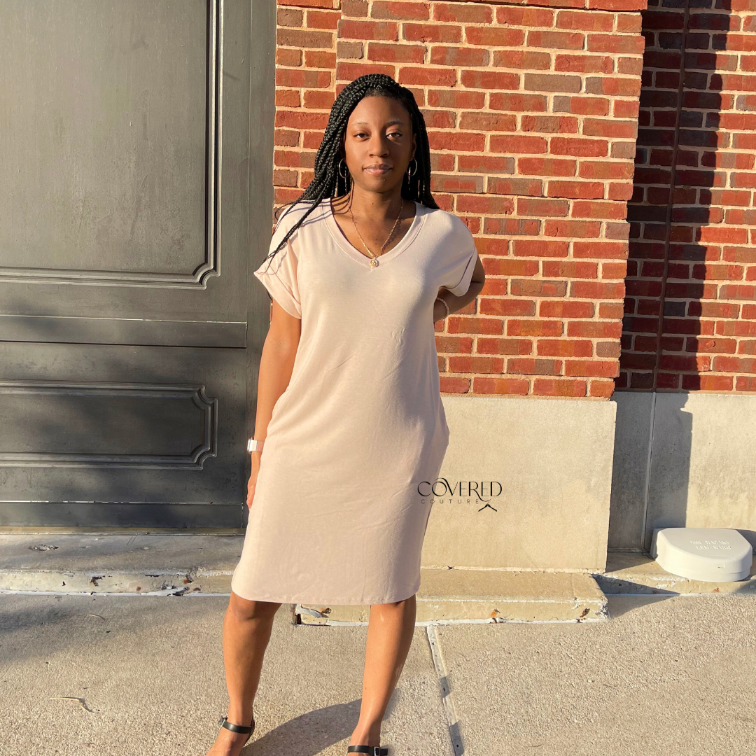 Blush t shirt dress sales
